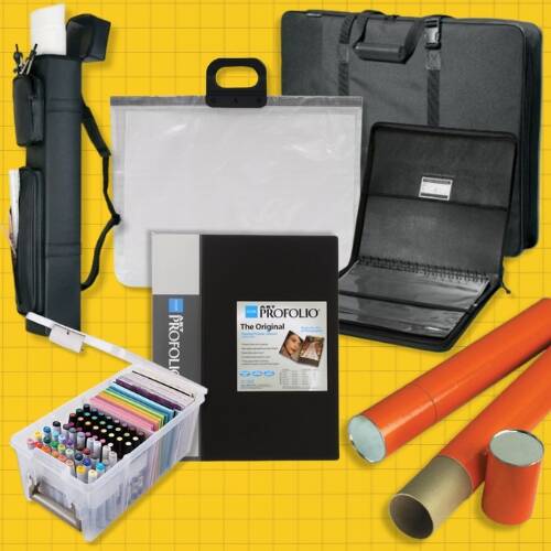 Portfolios, Presentation Cases, Tubes, Art Bags & Bins